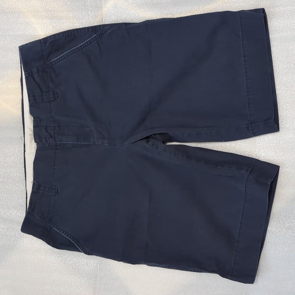Women's Chino Khaki High Rise Navy Blue Shorts Size 10 - Picture 1 of 10